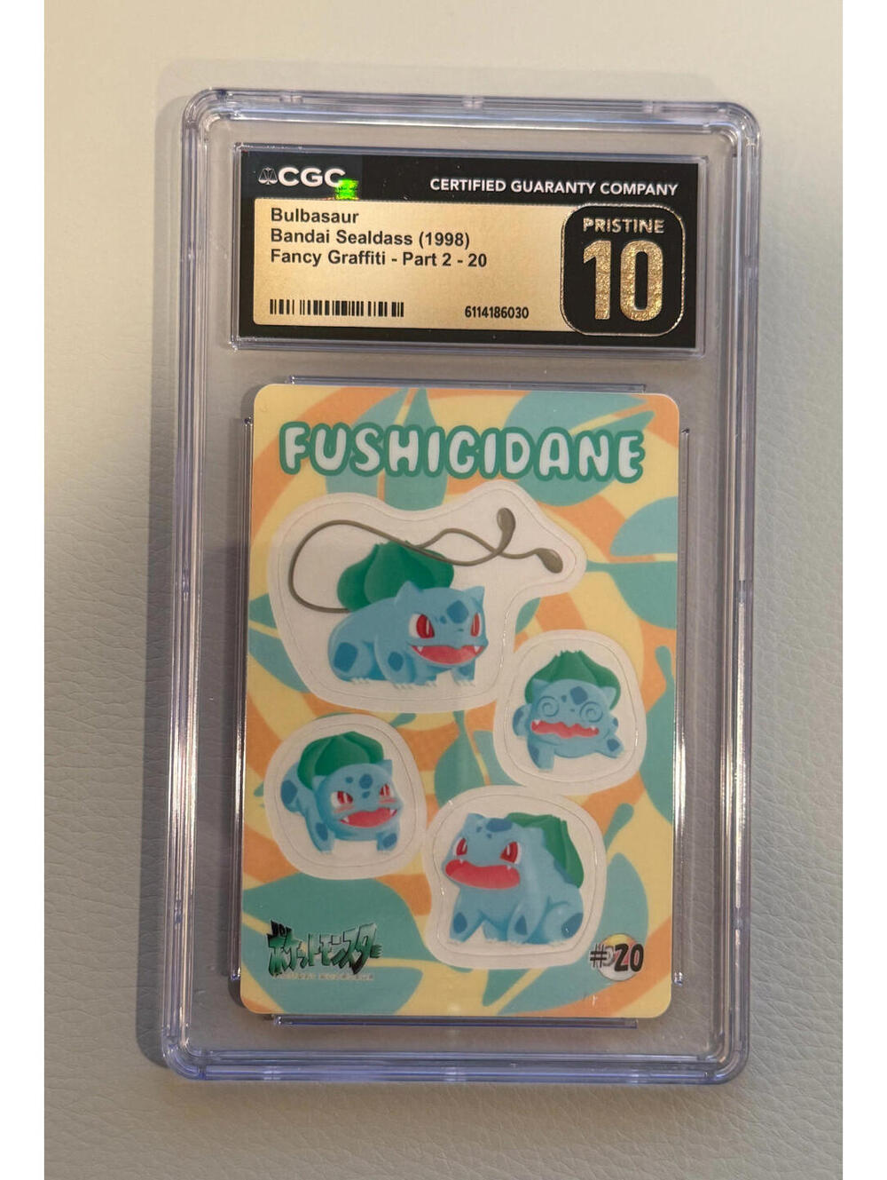Bulbasaur – Fancy Graffiti #20 (1998) Bandai Sealass CGC Pristine 10